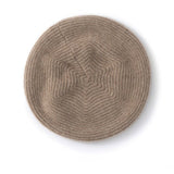 Womens Cashmere Beret Cashmere Painter Hat for Fall Winter Taupe M