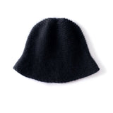 Womens Cashmere Knit Bucket Hat Timeless Cashmere Flare Knit Hat Black M
