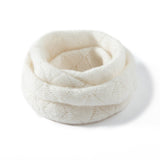 Womens Cashmere Knit Infinity Scarf Cashmere Loop Neck Gaiter Neck Warmer Ivory M