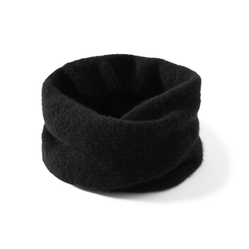 Womens Cashmere Knit Infinity Scarf Cashmere Loop Neck Gaiter Neck Warmer Black M