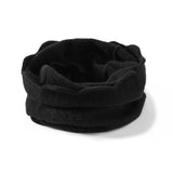 Womens Cashmere Neck Gaiter Cashmere Scarf Openwork Knit Cashmere Snood Black M