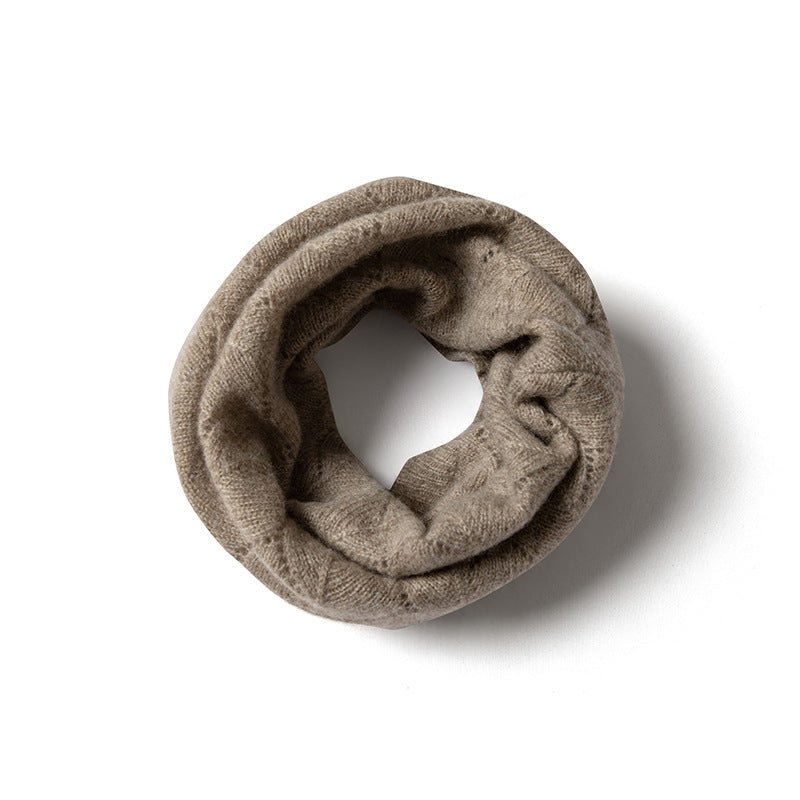 Womens Soft Cashmere Infinity Scarf Cut - out Cashmere Neck Gaiter Taupe M