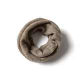 Womens Soft Cashmere Infinity Scarf Cut - out Cashmere Neck Gaiter Taupe M