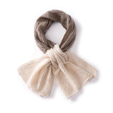 Womens Cashmere Scarf Cashmere Neckerchief Cashmere Lace Knit Scarf Taupe + Beige M