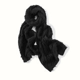 Womens Cashmere Shawl With Tassels Cashmere Scarf Cashmere Wrap Black M