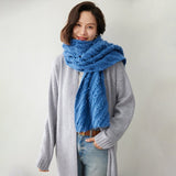 Womens Cashmere Shawl With Tassels Cashmere Scarf Cashmere Wrap Blue M