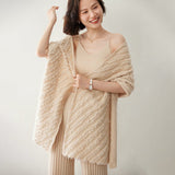 Womens Cashmere Shawl With Tassels Cashmere Scarf Cashmere Wrap Beige M