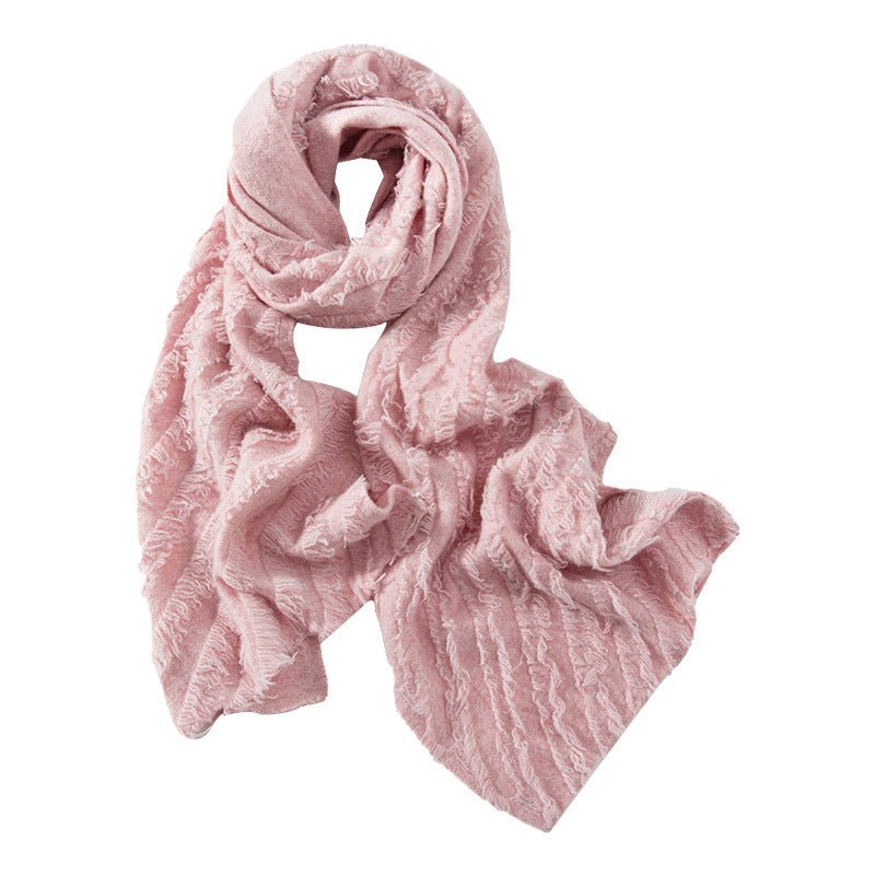 Womens Cashmere Shawl With Tassels Cashmere Scarf Cashmere Wrap Pink M