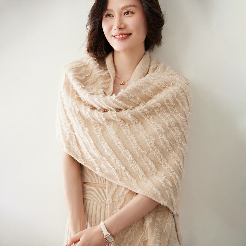 Womens Cashmere Shawl With Tassels Cashmere Scarf Cashmere Wrap Pink M
