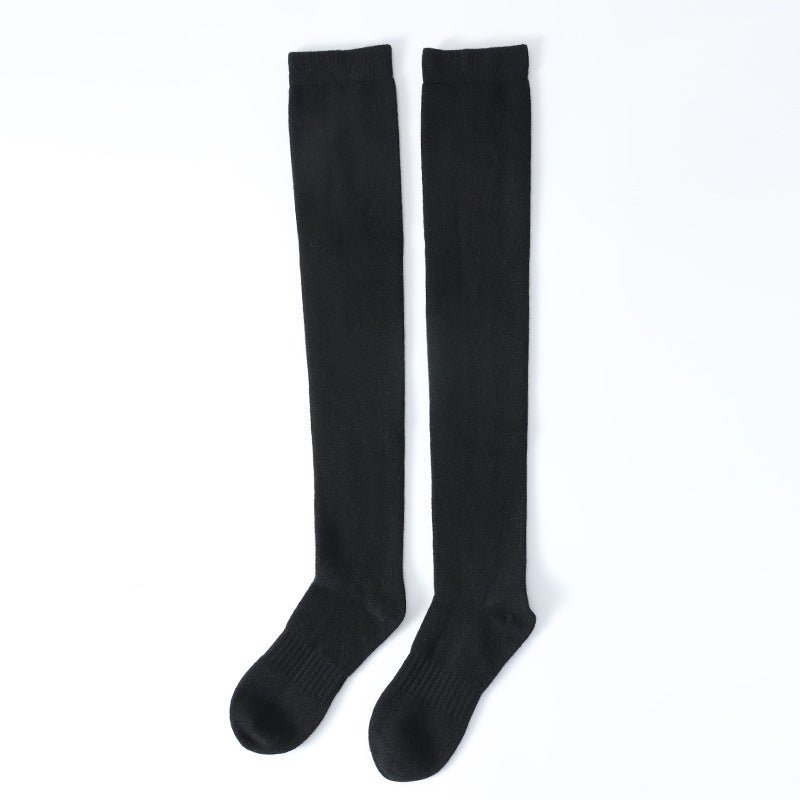 Womens Cashmere Stockings Cashmere Thigh High Socks Leg Warmers Black M