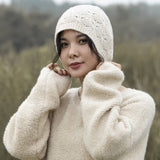 Women's Cut - out Cashmere Hats Warm Cashmere Beanie Hat Beige M