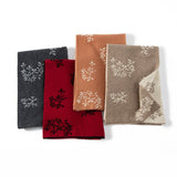 Womens Long Cashmere Snowflake Print Scarf Jacquard Cashmere Shawls Gray M