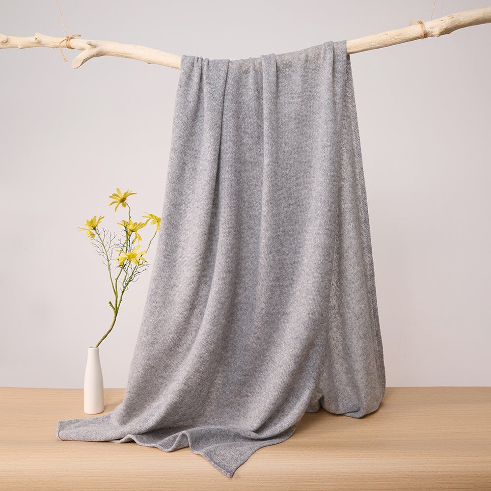 Womens Large Cashmere Scarf Throw Blanket Long Cashmere Shawl Gray L