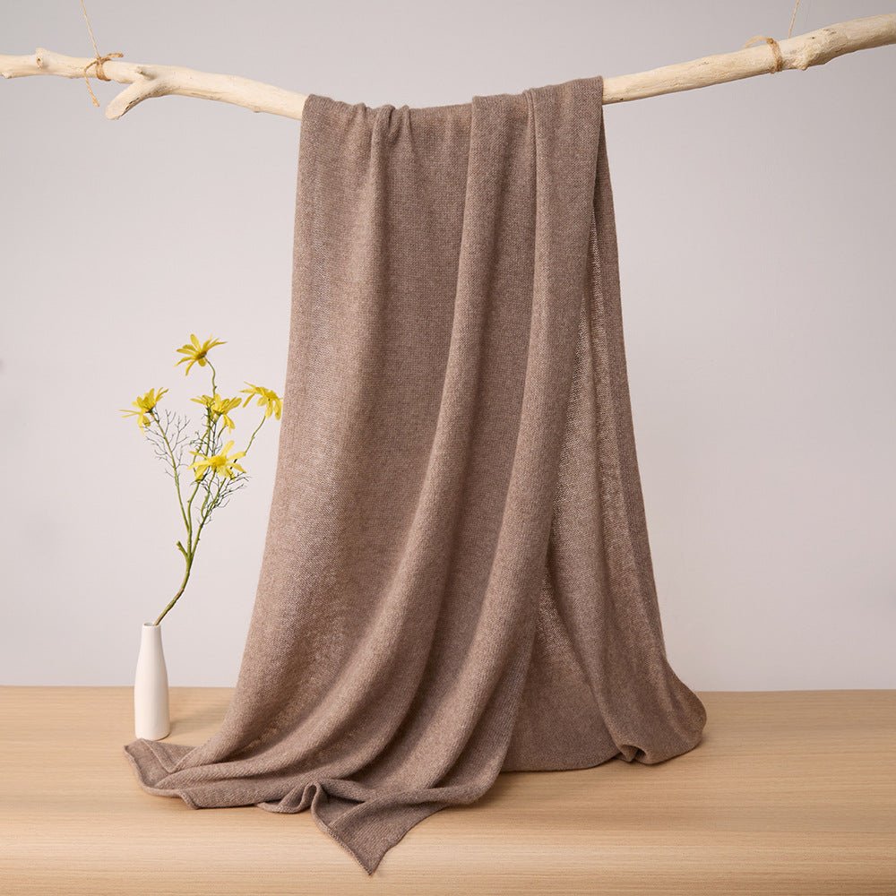 Womens Large Cashmere Scarf Throw Blanket Long Cashmere Shawl Taupe L