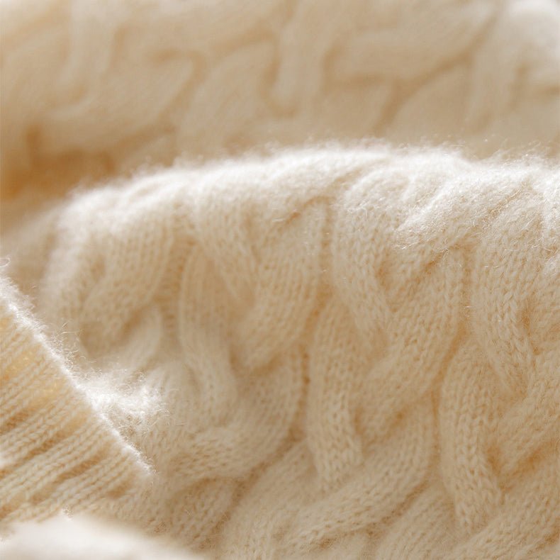 Womens Long Cable Knit Cashmere Cardigan Open Front Coat With Pockets Ivory One size fits most