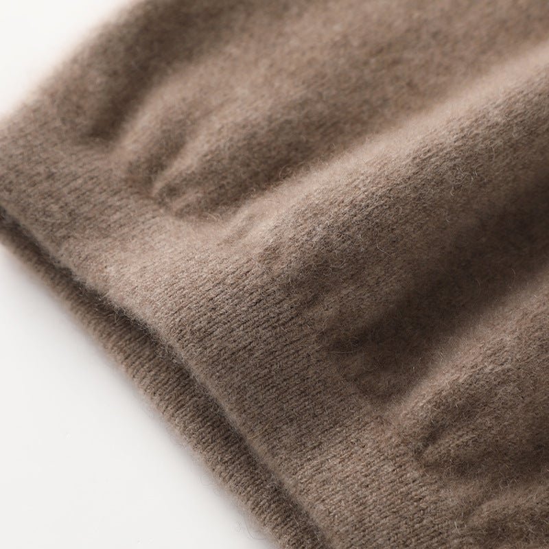 Womens Pure Cashmere Knit Belly Warmer Cashmere Belly Wrap for Winter Black M