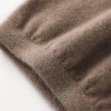 Womens Pure Cashmere Knit Belly Warmer Cashmere Belly Wrap for Winter Black M