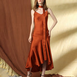 Womens Silk Slip Dress Silk Long Dress Silk Wedding Prom Dresses Dark Teal XS