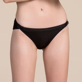 Womens Sexy Silk Bikini Panties Soft Lace Silk Underwear Black S