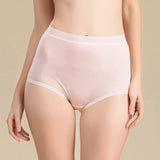 Women's Silk High Waist Briefs Mulberry Silk Briefs Light Pink S