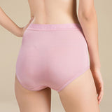 Women's Silk High Waist Briefs Mulberry Silk Briefs Pink S