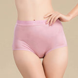 Women's Silk High Waist Briefs Mulberry Silk Briefs Pink S