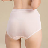Women's Silk High Waist Briefs Mulberry Silk Briefs Beige S