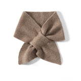 Cashmere Bow - Tie Knit Scarf Women Pull Through Cashmere Neck Warmer Taupe M