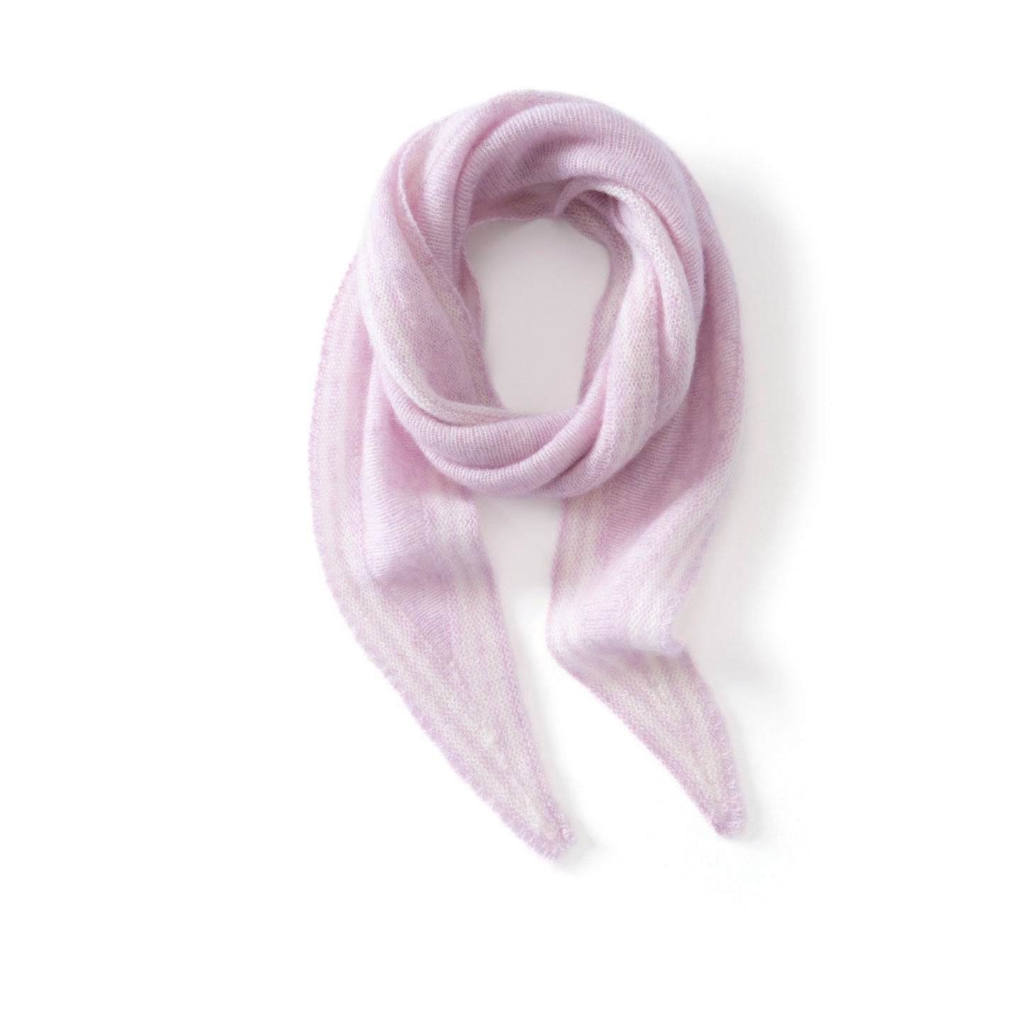 Womens Striped Cashmere Triangle Scarf Soft Knit Cashmere Neck Scarf Purple S