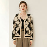 Womens Vintage - Inspired Knit Cashmere Cardigan Sweetheart Sweater Coat Black XS