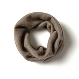 100% Cashmere Infinity Scarf Cashmere Neck Gaiter Seamless Loop Scarf Taupe M