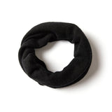 100% Cashmere Infinity Scarf Cashmere Neck Gaiter Seamless Loop Scarf Black M