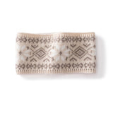 100% Cashmere Winter Knit Headband for Women Beige M