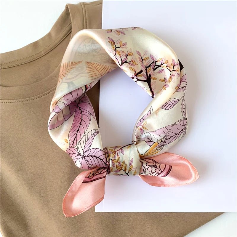 Silk Scarf For Women's Square Neck Pure Silk Scarfs Style - 1 M