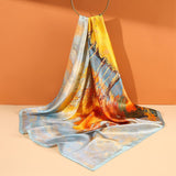 100% Mulberry Silk Scarf - printed For Women Style - 1 M