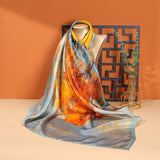 100% Mulberry Silk Scarf - printed For Women Style - 1 M