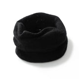 Diamond Knit Cashmere Neck Warmer Cut - out Cashmere Neck Gaiter Black M