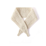 Buttoned Cashmere Scarf Cashmere Neck Wrap Cashmere Bandana Beige M