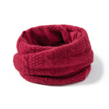 Loop Cable Knit Cashmere Neck Gaiter Cashmere Neck Scarf Red M