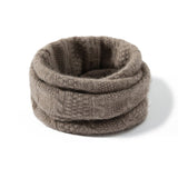 Loop Cable Knit Cashmere Neck Gaiter Cashmere Neck Scarf Taupe M