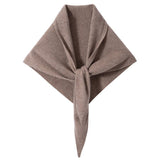 Cashmere Bandana Cashmere Triangle Scarf Cashmere Neck Tie Shawl Taupe M