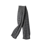 Ribbed Cashmere Gloves Arm Warmers Knit Fingerless Mittens For Women Dark Gary M