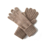 Cashmere Knit Gloves for Women Warm Cashmere Winter Gloves Multi Colors Taupe M