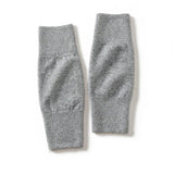 Cashmere Knit Leg Warmers Ribbed Cuff Cashmere Knee Pads Gray M