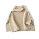 Cashmere Layered Collar Pullover Cashmere Dickey Ribbed Cashmere Neckpiece Beige M