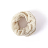 Cashmere Neck Gaiter Pure Cashmere Scarf for Men and Women Interlocking Braided Knit Beige M