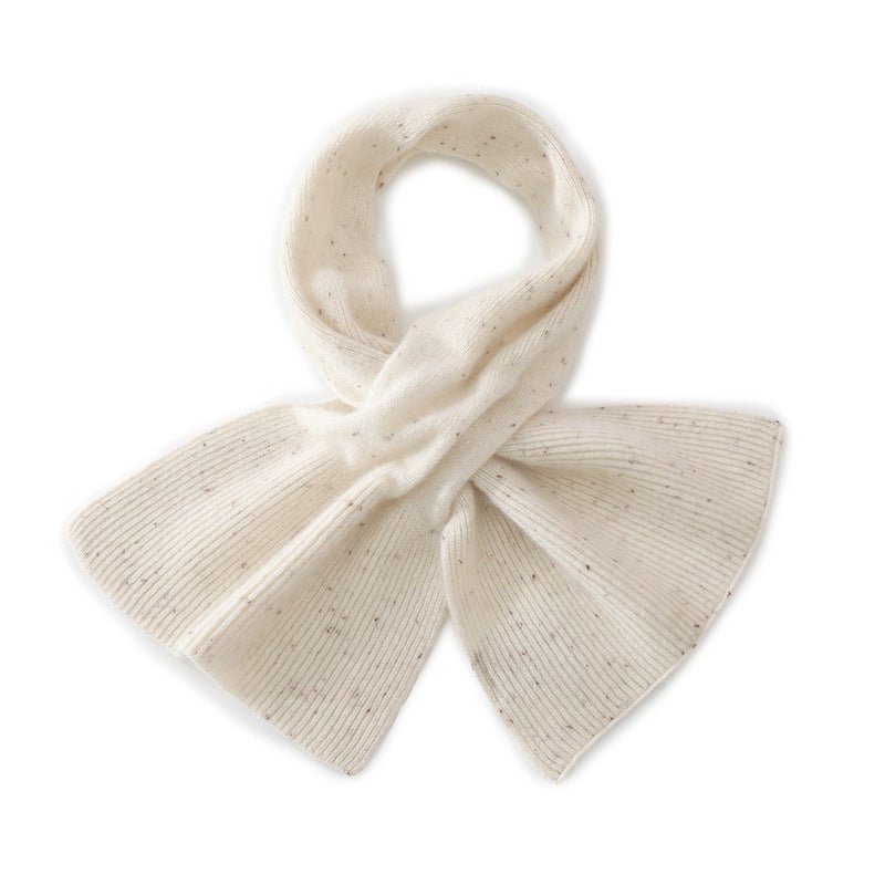 Cashmere Neck Scarf Winter Bow Scarf Womens Cashmere Neck Wrap Ivory M