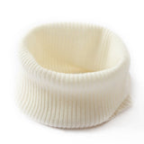Ribbed Pure Cashmere Cowl Neck Gaiter Fall Winter Cashmere Neck Scarf Ivory M