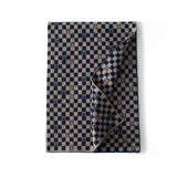 Unisex Checkered Cashmere Scarf Long Cashmere Knitted Scarves Blue L