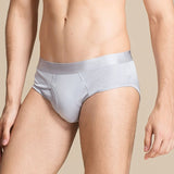 Classic Mens Silk Briefs Sexy Silk Triangle Boxer Silver Gray S